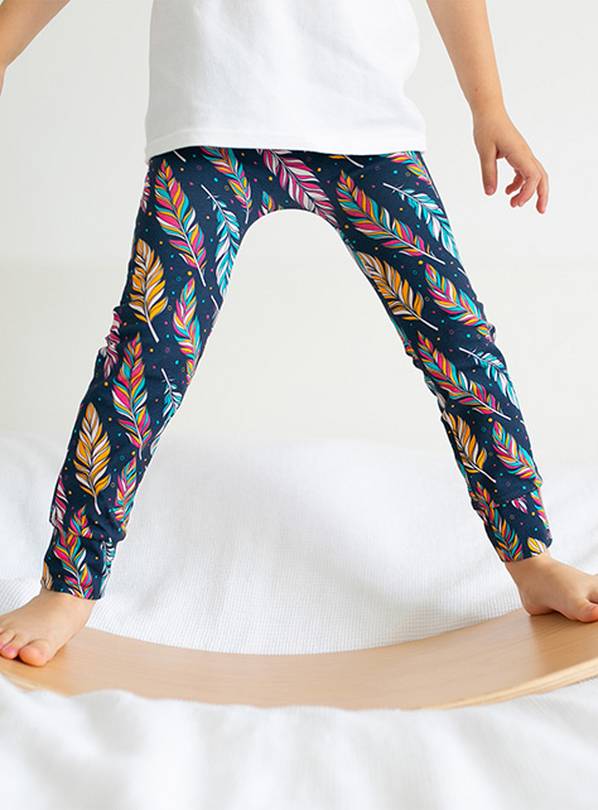 FRED & NOAH Navy Feather Leggings 6-7 Years